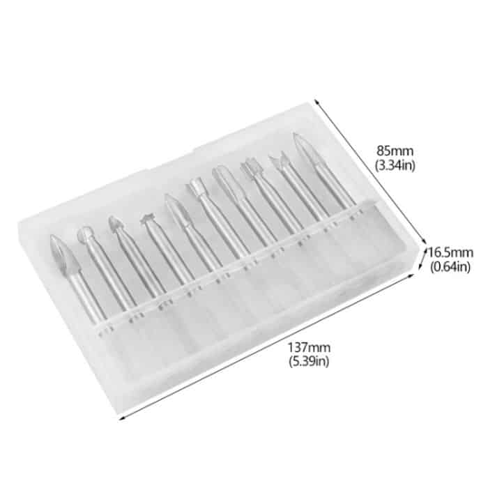 Elektrische Holzschnitzerei Wurzelschnitzwerkzeuge Holzbearbeitung Gravur Polierwerkzeugköpfe Fräser Bohrer, 10pcs/ Set – Bild 11