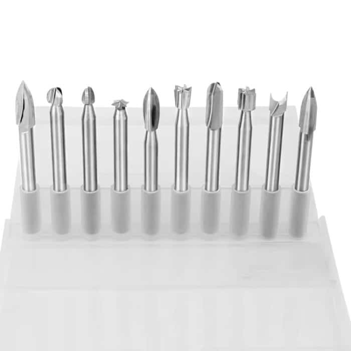 Elektrische Holzschnitzerei Wurzelschnitzwerkzeuge Holzbearbeitung Gravur Polierwerkzeugköpfe Fräser Bohrer, 10pcs/ Set – Bild 3