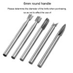 Elektrische Holzschnitzerei Wurzelschnitzwerkzeuge Holzbearbeitung Gravur Polierwerkzeugköpfe Fräser Bohrer, 10pcs/ Set – Bild 6
