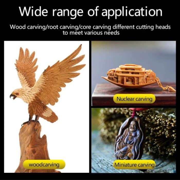 Elektrische Holzschnitzerei Wurzelschnitzwerkzeuge Holzbearbeitung Gravur Polierwerkzeugköpfe Fräser Bohrer, 10pcs/ Set – Bild 10