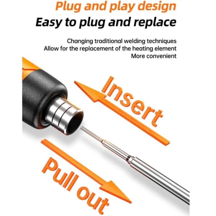 USB Digital Display Lade Lötkolben Set 5-speed Temperatur Einstellbar, Standard Edition Gray, Standard Edition Orange, 3 Heads Orange, 3 Heads Gray – Bild 6