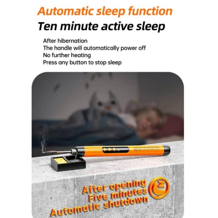 USB Digital Display Lade Lötkolben Set 5-speed Temperatur Einstellbar, Standard Edition Gray, Standard Edition Orange, 3 Heads Orange, 3 Heads Gray – Bild 7