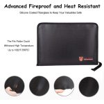 Feuerfester, wasserdichter Akkordeon-Aktenbeutel, Dokumenten-Organizer mit 12 Taschen, Größe A4, Transparent – Bild 4