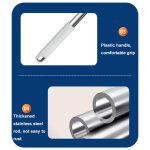 Mini-Freisprech-Wasch-Multifunktionsmopp 2-in-1-Glasreiniger und -Schaber, 63cm Two-section Rod – Bild 7