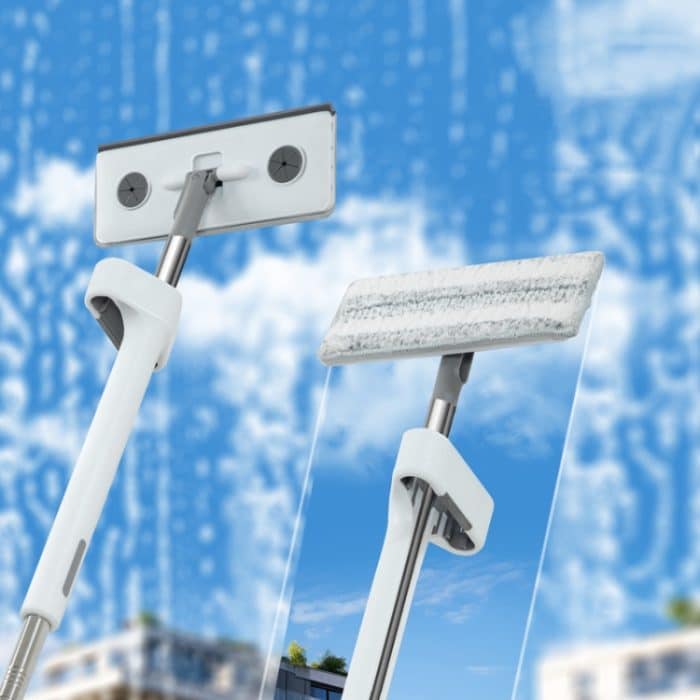 Mini-Freisprech-Wasch-Multifunktionsmopp 2-in-1-Glasreiniger und -Schaber, 63cm Two-section Rod – Bild 10