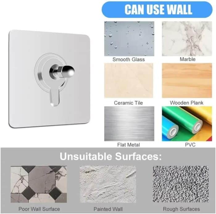 10 teile/paket Transparent Nahtlose Starken Klebstoff Schraubhaken Nagel Kostenloser Foto Rahmen Wandhaken – Bild 4