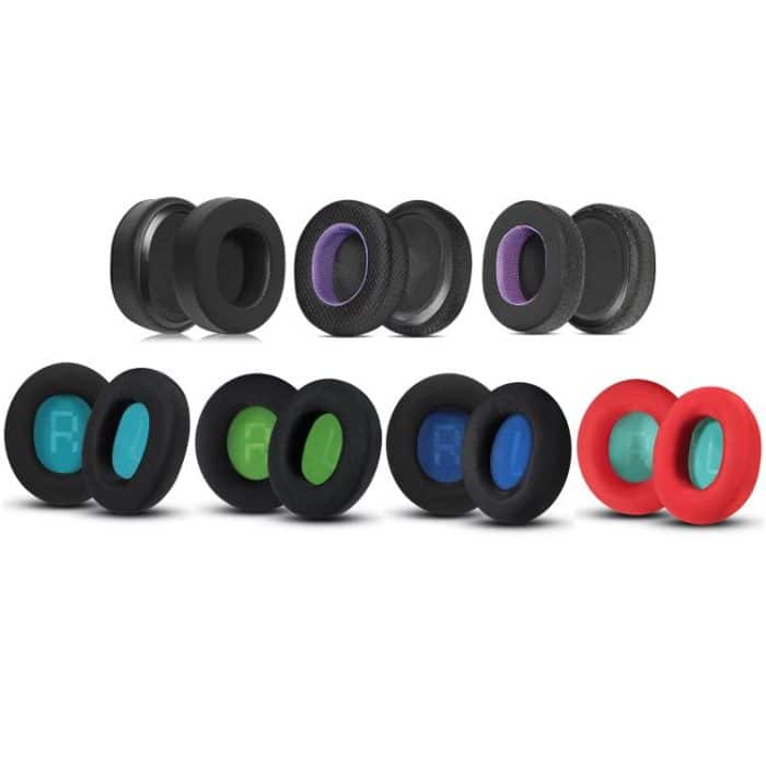 1 Paar Headset-Ohrenschützer aus Schaumstoff für SteelSeries Arctis Pro/Arctis 3/5/7, Black Lake Blue Ice Silk, Black Dark Blue Ice Silk, Black Green Ice Silk, Red Blue Ice Silk, Black ??Ice Leather, Black Purple Mesh, Black Purple Ice Leather – Bild 2