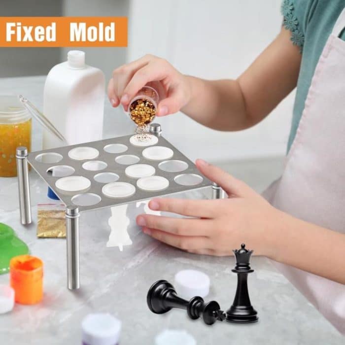 Quadratischer Schachformhalter aus Metall, YH010 – Bild 5