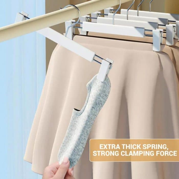 5 teile/paket Versenkbare Nano Hosen Kleiderbügel Nahtlose Hosen Clip Für Rock Kleid Slacks – Bild 3