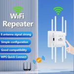 U18 1200Mbps 2,4G & 5G Wireless Repeater WiFi Signal Verstärker Mit 8 Antennen, US Plug Black, EU Plug Black, US Plug White, EU Plug White – Bild 2
