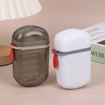 Tragbare, versiegelbare Seifenbox mit Deckel, doppelt entleerbare Reiseseifenbox – Bild 3