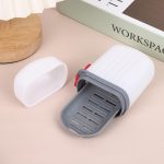 Tragbare, versiegelbare Seifenbox mit Deckel, doppelt entleerbare Reiseseifenbox – Bild 6