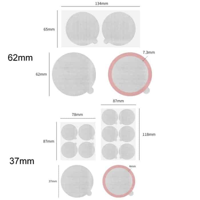 Für Nestlé Vertuo Kaffeemaschine Einwegkapsel Aluminiumfolie Versiegelungspapier, 37mm 100pcs / Pack, 37mm 204pcs / Pack, 62mm 100pcs / Set – Bild 3
