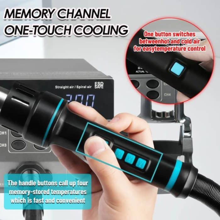 SUGON 8630 Pro Große Windkraft-Handy-Reparatur-CPU-Digitalanzeige Heißluft-Lötstation, EU Plug, US Plug – Bild 5