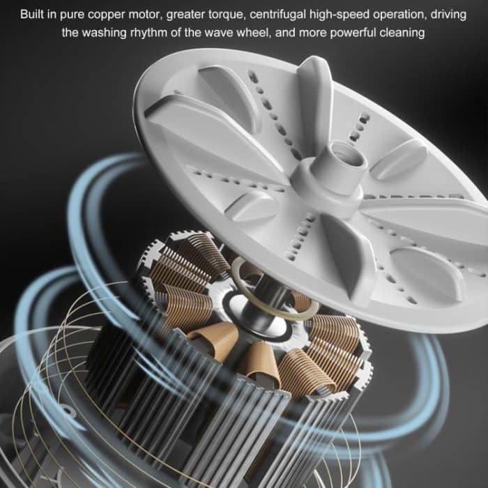 Tragbare Mini-Turbinenwaschmaschine für Unterwäsche und Socken, Orange Standard, Green Standard, Gray Standard, Purple Standard, Orange Three-speed Timing, Green Three-speed Timing, Gray Three-speed Timing, Purple Three-speed Timing – Bild 8