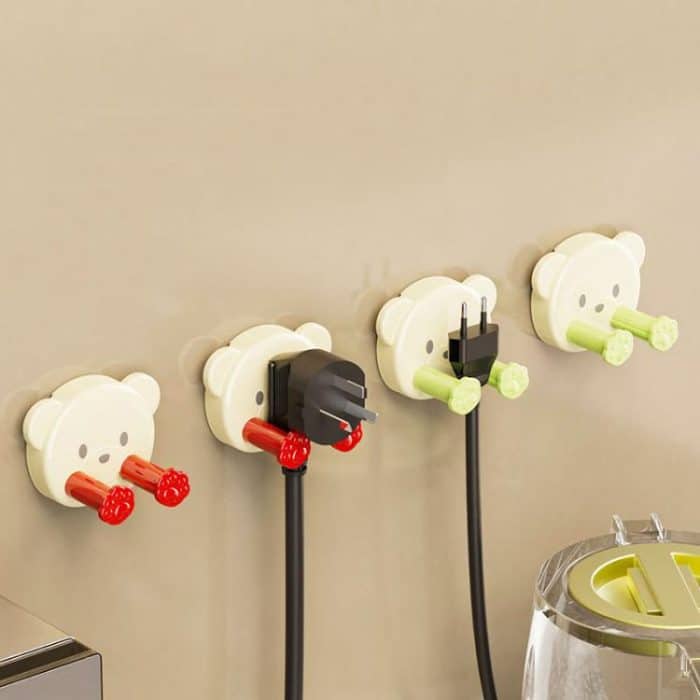 Saugnapf Stecker Haken Loch-freies Netzkabel Wand Fixierer Datenkabel Lagerung Veranstalter – Bild 2