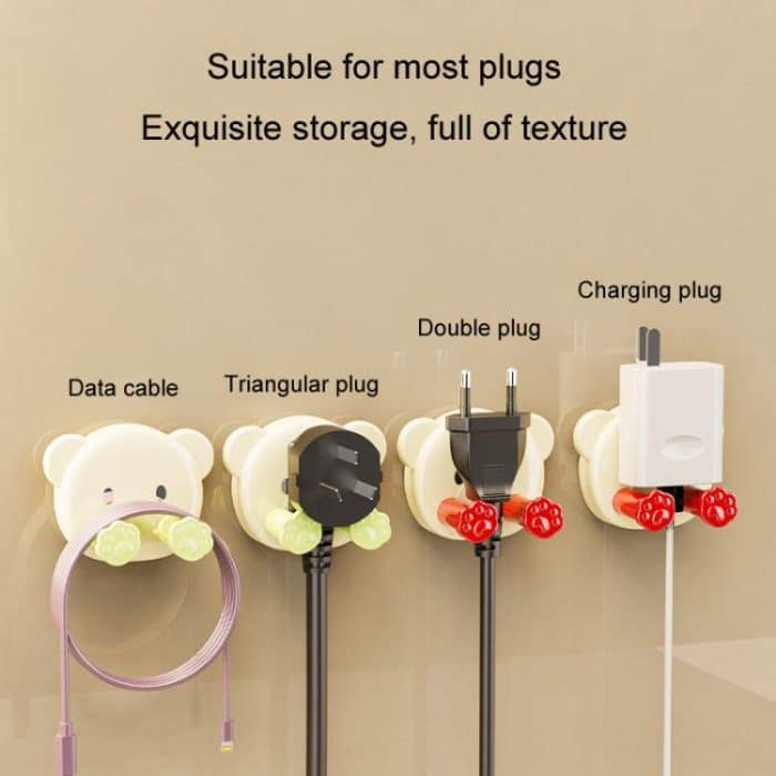 Saugnapf Stecker Haken Loch-freies Netzkabel Wand Fixierer Datenkabel Lagerung Veranstalter – Bild 7