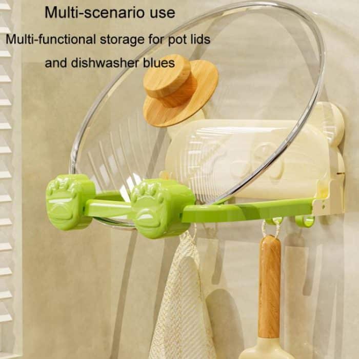 Saugnapf Becken Rack Badezimmer No-Punch Faltbare Multifunktions Haken Organizer Wand Regal – Bild 10