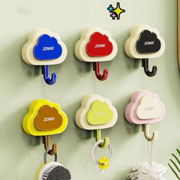 Saugnapf Presse Wolken Haken Kein Punch Bad Küche Haushalt Multifunktionale Haken – Bild 2