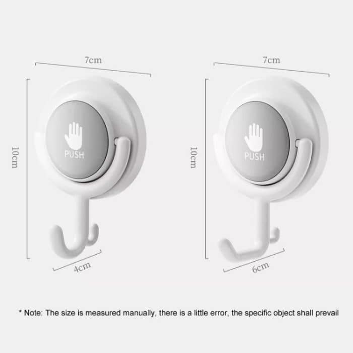 Saugnapfhaken ohne Loch für Badezimmer, stark belastbar, drehbar, Wand hinter der Tür, keine Spuren, klebriger Wandhaken, Apricot (Flat Hook), Gray (Flat Hook), Green (Flat Hook), Apricot (Curved Hook), Gray (Curved Hook), Green (Curved Hook) – Bild 4