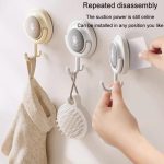 Saugnapfhaken ohne Loch für Badezimmer, stark belastbar, drehbar, Wand hinter der Tür, keine Spuren, klebriger Wandhaken, Apricot (Flat Hook), Gray (Flat Hook), Green (Flat Hook), Apricot (Curved Hook), Gray (Curved Hook), Green (Curved Hook) – Bild 9