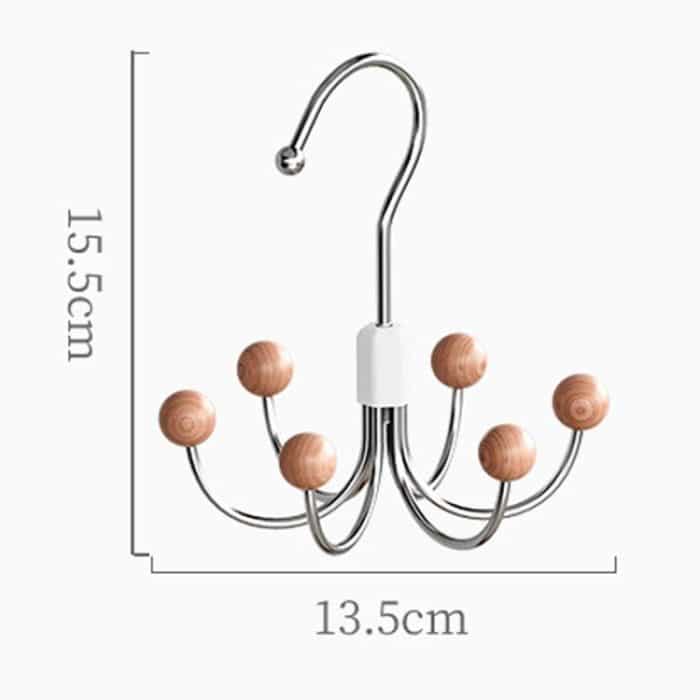 Haken mit sechs Krallen, um 360 Grad drehbar, für Kleiderbügel, multifunktionale Aufbewahrungshaken für Unterwäsche und Kleidung – Bild 3