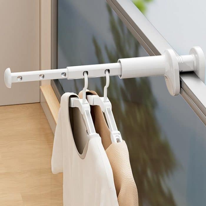 Tragbarer Reise-Kleidertrocknerständer für Geschäftsreisen, Hotel, Innenbereich, lochfrei, Teleskop-Trockenbügel – Bild 2