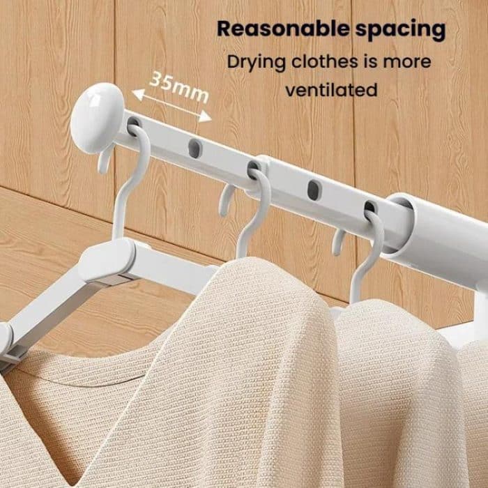 Tragbarer Reise-Kleidertrocknerständer für Geschäftsreisen, Hotel, Innenbereich, lochfrei, Teleskop-Trockenbügel – Bild 6