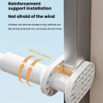 Tragbarer Reise-Kleidertrocknerständer für Geschäftsreisen, Hotel, Innenbereich, lochfrei, Teleskop-Trockenbügel – Bild 10