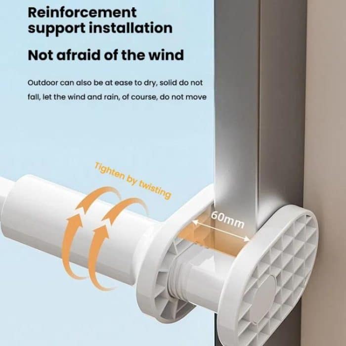 Tragbarer Reise-Kleidertrocknerständer für Geschäftsreisen, Hotel, Innenbereich, lochfrei, Teleskop-Trockenbügel – Bild 10