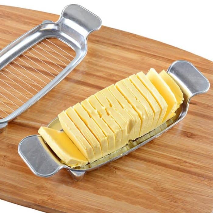 Aluminium Käse Schneiden Butter Käse Hobel Foie Gras Ei Butter Teiler Linie Cutter – Bild 6
