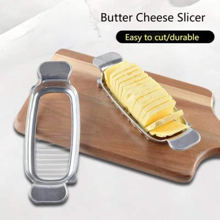 Aluminium Käse Schneiden Butter Käse Hobel Foie Gras Ei Butter Teiler Linie Cutter – Bild 7