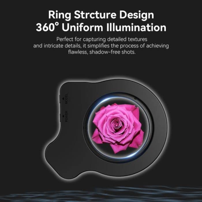 APEXEL APL-FL26 Schmuck Lebensmittel Stillleben Dreifarbig 9-Gang Slim Ring Makrofotografie Fülllicht – Bild 7