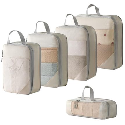 Mesh komprimiert Reise Organizer Tasche Gepäck Kleidung Schuhe Toilettenartikel Aufbewahrungstasche, 5 In 1, 6 In 1, 7 In 1, 8 In 1, 10 In 1