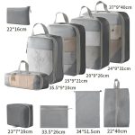 Mesh komprimiert Reise Organizer Tasche Gepäck Kleidung Schuhe Toilettenartikel Aufbewahrungstasche, 5 In 1, 6 In 1, 7 In 1, 8 In 1, 10 In 1 – Bild 3