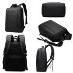 WEPOEWR Herren 14-Zoll-Laptop-Rucksack Wasserdichter Business-Pendlerrucksack mit großer Kapazität – Bild 3