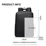 WEPOEWR Herren 14-Zoll-Laptop-Rucksack Wasserdichter Business-Pendlerrucksack mit großer Kapazität – Bild 8
