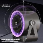 100-Gang-Hochgeschwindigkeits-Umwälzventilator Wiederaufladbarer Desktop-Digitalanzeige-Turbo-Wandventilator, White, Gray, Clip White, Clip Gray – Bild 6