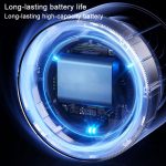 100-Gang-Hochgeschwindigkeits-Umwälzventilator Wiederaufladbarer Desktop-Digitalanzeige-Turbo-Wandventilator, White, Gray, Clip White, Clip Gray – Bild 10