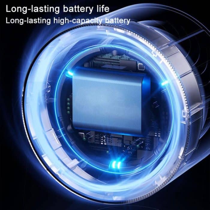 100-Gang-Hochgeschwindigkeits-Umwälzventilator Wiederaufladbarer Desktop-Digitalanzeige-Turbo-Wandventilator, White, Gray, Clip White, Clip Gray – Bild 10