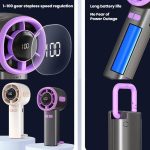 100-Gang-Hochgeschwindigkeits-Digitalanzeige-Lüfter Tragbarer USB-Handventilator – Bild 6