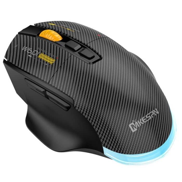 MKESPN W601 Leise kabellose Tri-Mode-Makro-Gaming-Maus aus Kohlefaser, 12800 DPI Bluetooth-Maus – Bild 2