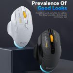 MKESPN W601 Leise kabellose Tri-Mode-Makro-Gaming-Maus aus Kohlefaser, 12800 DPI Bluetooth-Maus – Bild 4