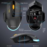 MKESPN W601 Leise kabellose Tri-Mode-Makro-Gaming-Maus aus Kohlefaser, 12800 DPI Bluetooth-Maus – Bild 5