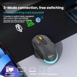 MKESPN W601 Leise kabellose Tri-Mode-Makro-Gaming-Maus aus Kohlefaser, 12800 DPI Bluetooth-Maus – Bild 7