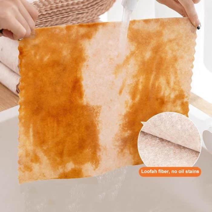 20 teile/paket Verdickt Luffa Lappen Anlage Faser Öl-absorbieren Küche Geschirrtuch, 20x20cm, 25x25cm – Bild 5