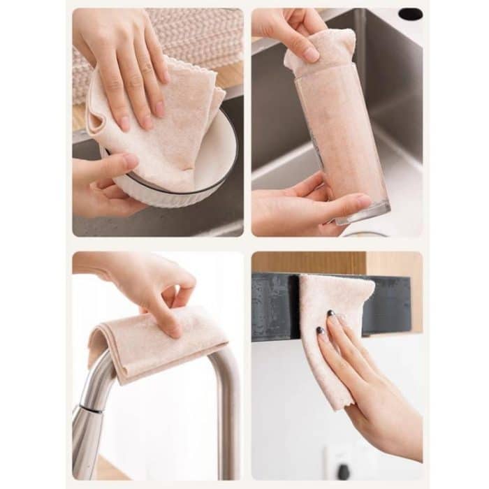 20 teile/paket Verdickt Luffa Lappen Anlage Faser Öl-absorbieren Küche Geschirrtuch, 20x20cm, 25x25cm – Bild 7