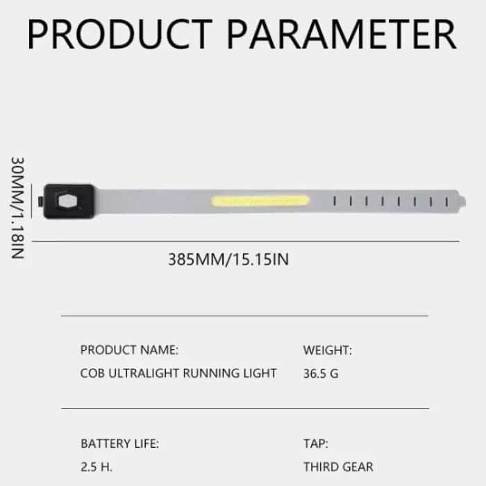Wiederaufladbares COB-Armbandlicht, Nachtlauf-Sicherheitswarnung, Arm- und Bein-Armbandlicht – Bild 10