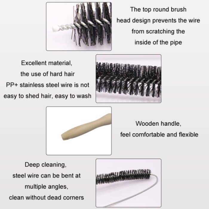 Rohrreinigungsbürste mit langem Griff Waschmaschinen ohne Demontage, Half-hair, Full-hair – Bild 4