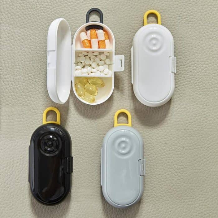 Tragbare Mini-Aufbewahrungsbox Multifunktions-Zahnstocher Zahnseide Schwimmen Ohrstöpsel Aufbewahrungskoffer Pillendose – Bild 7